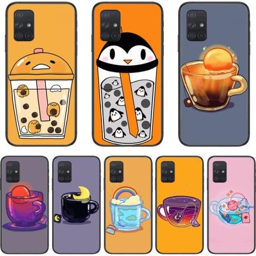 Cup Phone Case Hull For Samsung Galaxy A 50 51 20 71 70 40 30 10 E 4G 5G S Black Shell Art Cell Cover