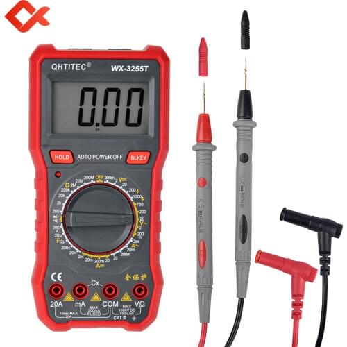 Digital Multimeter AC DC Ammeter Voltmeter 3 In 1 Full Range Over Loading Protecting Data Hold Professional Electrician Tools