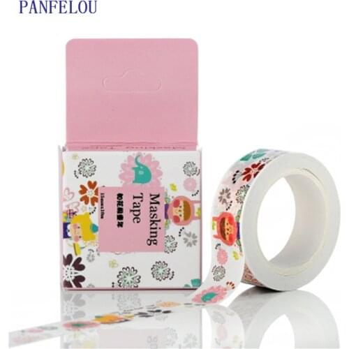 PANFELOU 1.5CMx10M the flowers cartoon Stickers border masking adhesive paper washi tape DIY Scrapbooking Hand account
