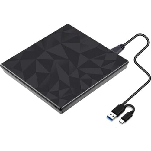 USB 3.0 &Type C DVD Drive, CD Burner Driver Drive-Free High-Speed Read-Write Recorder, External DVD-RW Player Reader