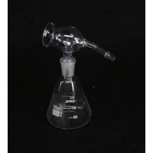 30/50/100ml Lab Glass Chromatography Conical Spray Bottle Ground Joint Spray