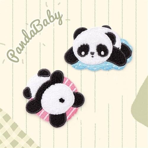 Maxsin 1 Pc High Quality Embroidered Cute Cartoon Panda Baby Sticker Garment Accessories Iron On Cloth Patch DIY