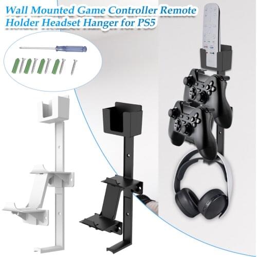 Wall Mounted Game Controller Remote Holder Headset Hanger for PS5 Remote control wall bracket for PS5/PS4/Xbox/Switch Dropship
