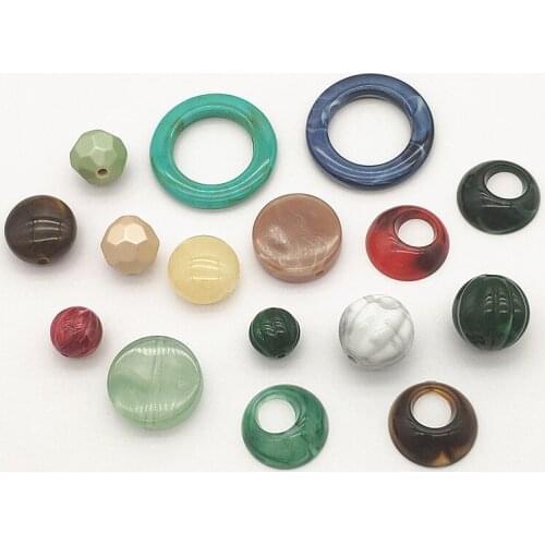 New arrival!Low-priced Acrylic Marble effect Beads for Handmade Necklace Jewelry Earring DIY Parts Jewelry Findings & Components