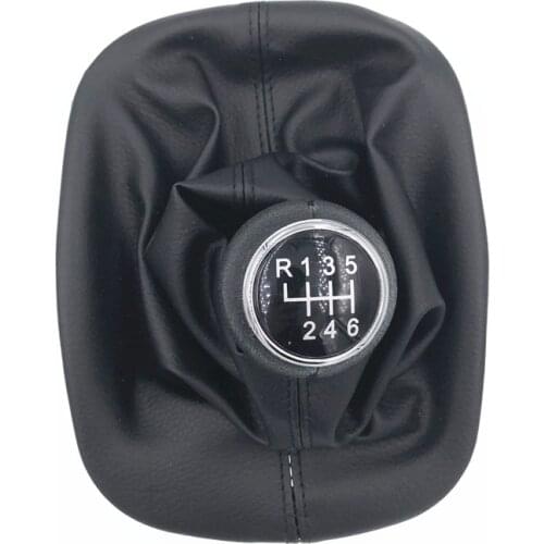 Free Shipping 6 Speed Gear Shift Knob Gaitor Boot PU Leather Black For VW For PASSAT B5 For Volkswagen Bora