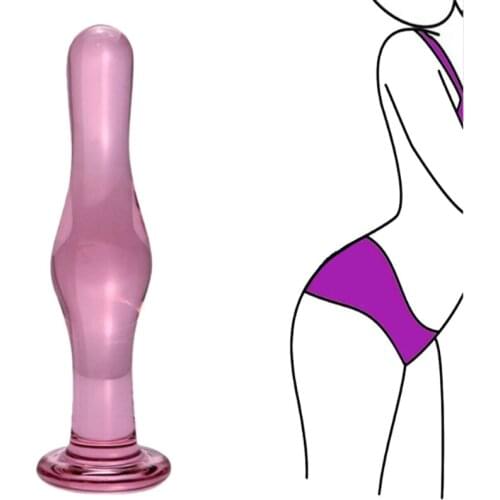 Glass Plug Adult Masturbating Sex Toys Manual Butt Clitoral Stimulator for Women Lesbian Men Couples