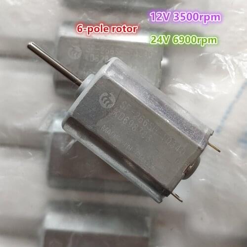 Japan 18.3*18.3*25.6mm micro DC motor 12V 3500rpm, 24V 6900rpm quiet large torque motor with 6-pole rotors for car