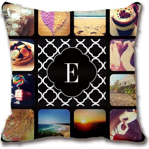 Create Your Own Photo Monogram Throw Pillow Case Decorative Cushion Cover Pillowcase Customize Gift By Lvsure For Car Sofa Seat
