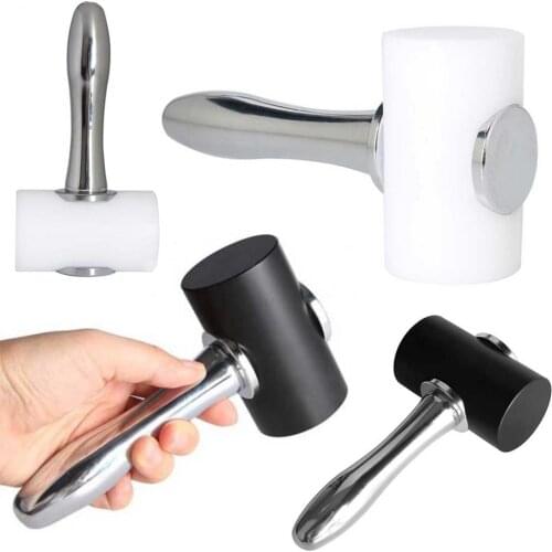 T Shape Leather Nylon Hammer with Aluminum Handle for Leather Carving DIY Handmade Mallet Craft Tool CLH@8