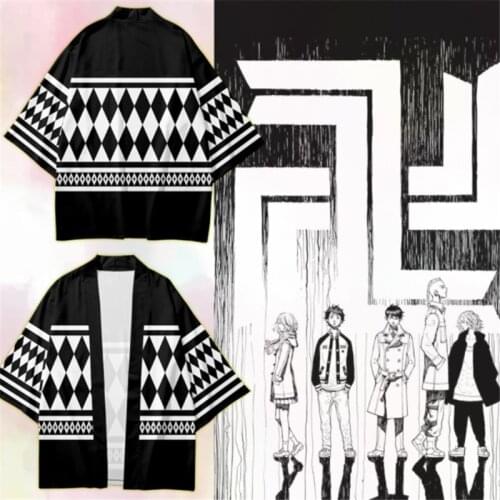 Tokyo Revengers Cosplay T-shirt Hoodies Hooded Sweatshirts Anime Tops Pullovers Cloak Kimono Hanagaki Takemichi Ken Ryuguji Haor