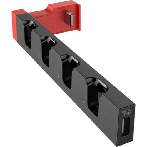 DC 5 V / 1.0 A Charger Stand For Nintendo Switch Joy-Con 4 Charging Slots Holder Storage Stand USB 2.0 Male Plug Chargers