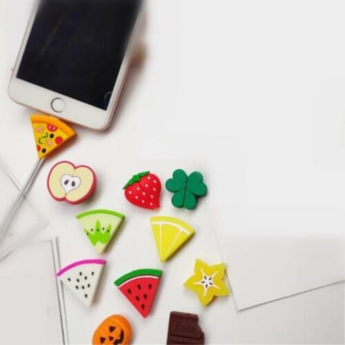 1 Pcs Gift Cute Fruits USB Charging Data Line Protector Power Cord Protector Case Cable Winder Cover