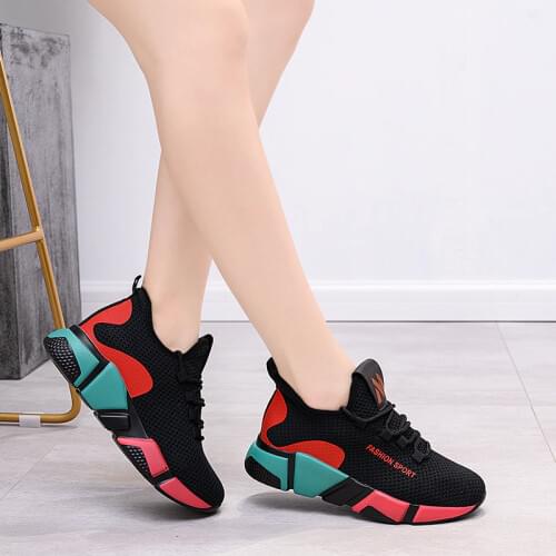 New Women Casual Shoes Lace Up Running Shoes Fashion Sneakers Women Autumn Trainers Mesh Comfortable Women Shoes Tenis Feminino