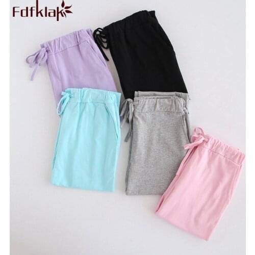 Fdfklak Women Pajama Pants Autumn Winter Sleeping Pijama Pant Casual Cotton Sleep Pant Long Pajamas Pants Bottoms Trousers