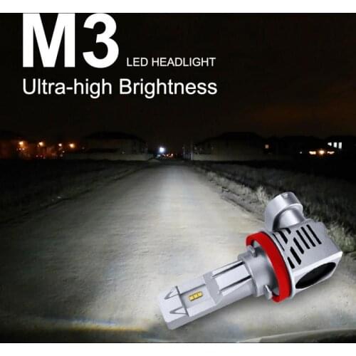 1pair H11 H4 H7 9005 Car M3 LED Headlight Bulb Kit 90W 16000LM High Power ZES Light Bulbs 6500K white light Car LED Headlight