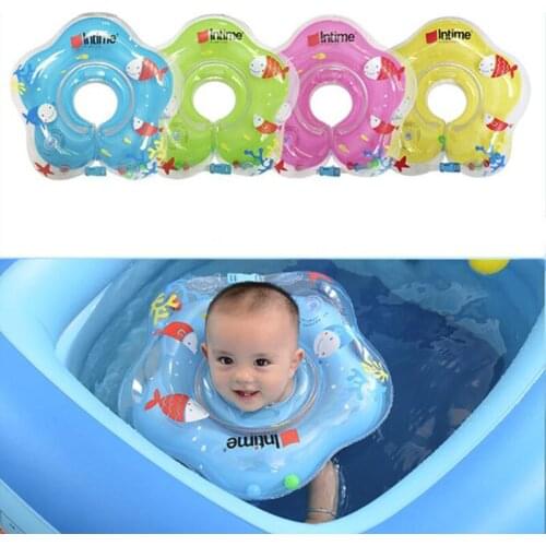 1pcs Swiming Pool Baby Accessories Swim Ring Baby Inflatable Float Ring Safety Infant Baby Neck Float Circle Bathing Accesorios