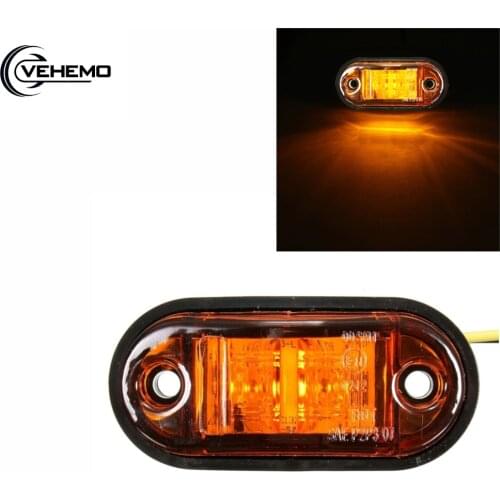 12V / 24V 2LED Yellow Truck Lights Side Lights Signal Lights For 12v / 24v Vehicles For Cars, Trailers, Truck marker lamp