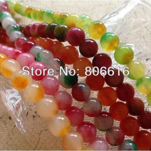 300Pcs Mix 6 Colors Two Tone Sweet Natural Stone Bead Semi-precious Stone Jewelry Beads Accessories
