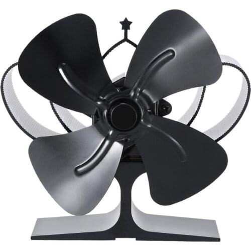 4-blade Mini Fan Environmentally Friendly Quiet Fireplace Thermal Power Blower Quiet Fan Home Efficient Heat Distribution