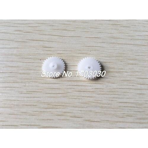 50 Pcs 16mm x 2mm Single Reduction Plastic Motor Gear for RC Toy Car Model