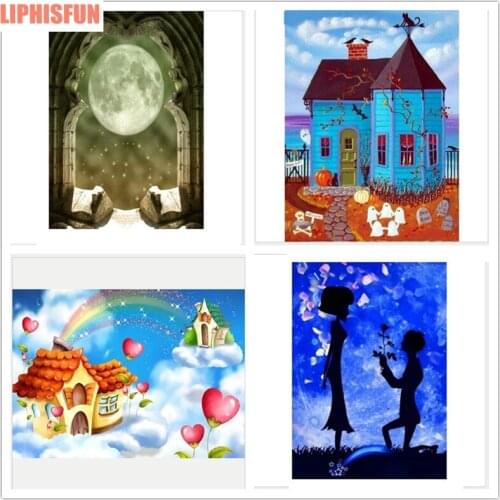 5D DIY Diamond Painting Moon Lover cartoon Rose Cross Stitch Needlework Home Decor Full Rhinestone Diamond Embroidery