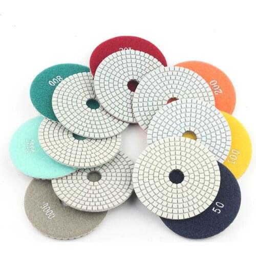 7pcs/set800mm 100mm diamond polishing pads dry or wet use for polishing granite,marble engineered stone and con