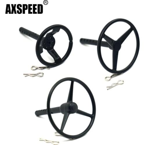 AXSPEED 1Pcs Emulation Metal Steering Wheel for Axial Wraith 90018 1/10 RC Crawler Car Truck Accessories Control Decorative