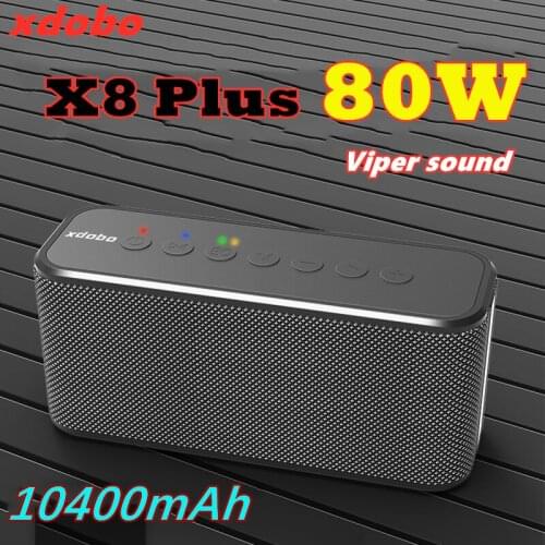 X8 Plus 80W Wireless Bluetooth Speaker TWS Subwoofer Soundbar Portable 10400mAh Mobile Phone Charging 3D Stereo Surround Boombox