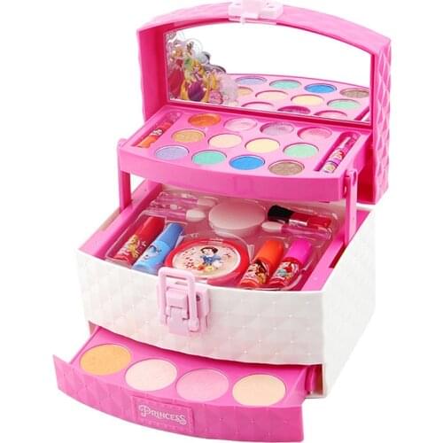 Disney girls suitcase makeup toy girl toy princess makeup suitcase play house birthday gift