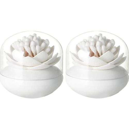 2Pcs Cotton Swab Holder Cotton Bud Dispenser Toothpick Holder Toothpick Case Stylish Cotton Swab Box For Home