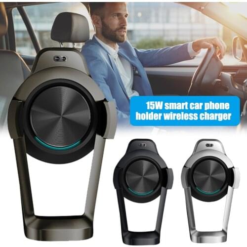 Infrared Sensor Mobile Phone Bracket Holder Charging Wireless Charger for Car PUO88