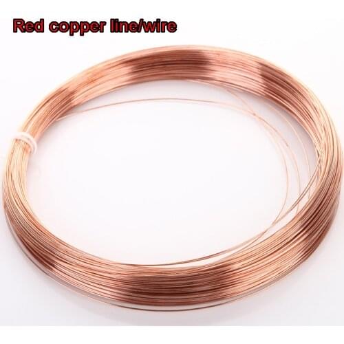 5M/2M/1M Diameter 0.2/0.3/0.4/0.5/0.6/0.8/1/1.2/1.5/1.8/2/2.5/3/4/5 mm Copper line T2 Copper Red copper Line Bare Wire 99.90