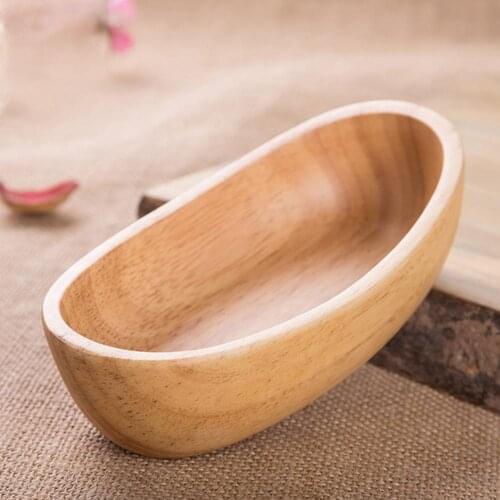 Fruit Plate Boat-shaped Solid Wooden Candy Serving Tray for Home Restaurant