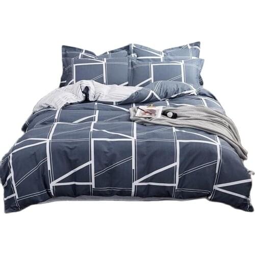 Bedding Set Polyester/Cotton Solid Color Court Household Textile Products Four Piece Suit Duvet Cover Flat Sheet Pillowcase