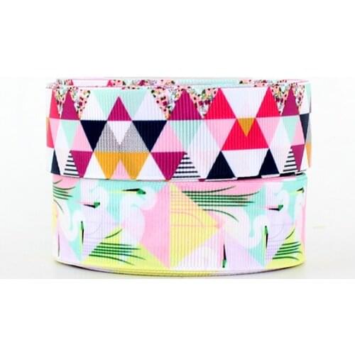 Geometry Flamingo printed grosgrain ribbon 25mm 10-50yard one set importer sewing crafts materials ribbons for decoration tape