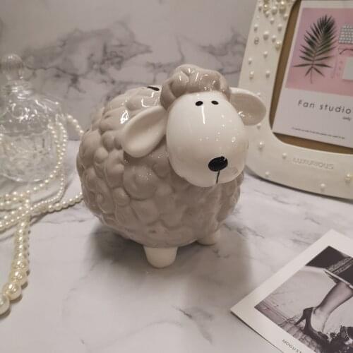 Cute Piggy Bank For Kids Save Money Creativity Piggy Banks Art Security Box Coin Ceramic Animals Hucha Household Item ED70CXG