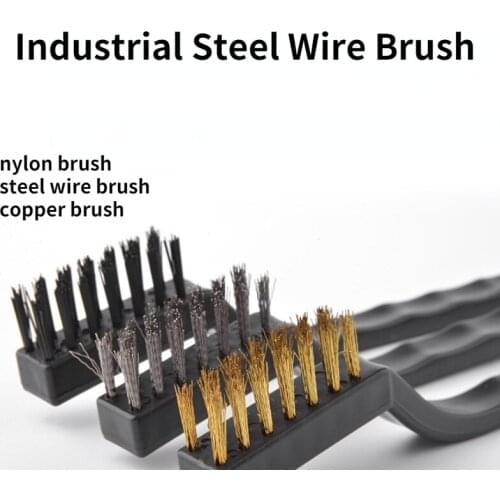 Lot Mini Stainiess Steel Rust Brush Brass Cleaning Polishing Detail Metal Brush WireToothbrush Cleaning Tool Family Kit