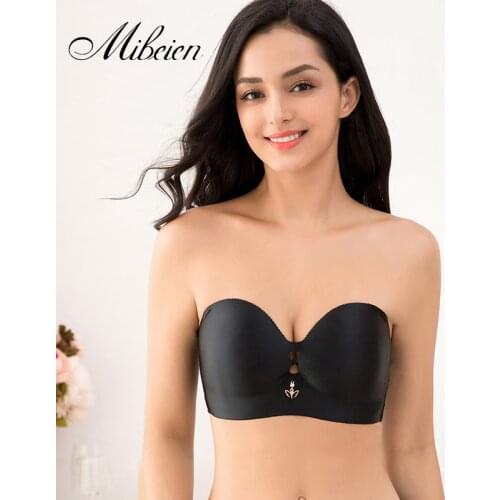 New product strapless plus size Invisible bra Women without steel support gathering oversized underwear push up bra
