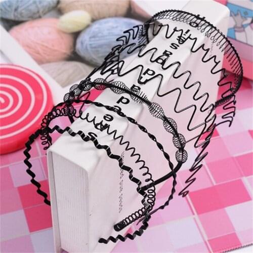 1 pc Fashion wave Mens Women Unisex Black Wavy Hair Head Hoop Band Sport Headband Hairband hair accessories