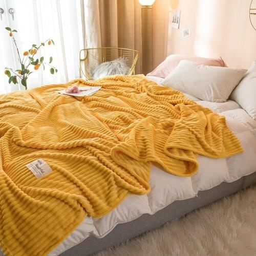 Hot sale плед THICKEN Coral Fleece blanket on the bed home adult Beautiful color blanket warm winter sofa travel blanket