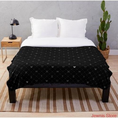 Kingdom Hearts Pattern Throw Blanket Creative Printed Soft Bath For Travel Blanket four season Outdoor Bedspread On The Bed