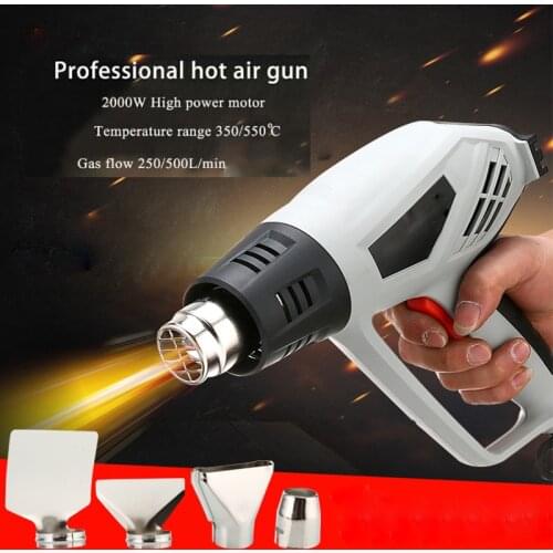 Professional high power motor blower hot air gun adjustable temperature Plastic Welding Gun Film Bake power tools