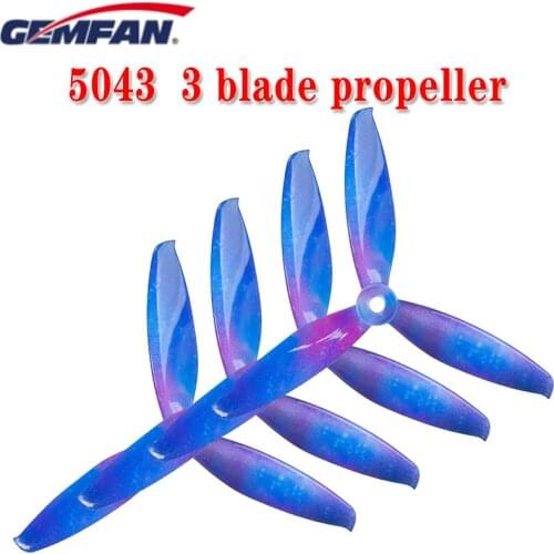 Gemfan 5043 5inch tri-blade/3 blade CW CCW propeller Starry sky star prop compatible xing camo 2207 brushles motor for FPV part