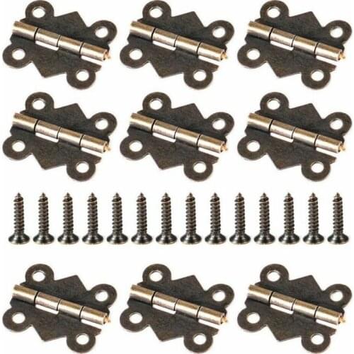 20 bronze hinges with screws butterfly butt joint 20x17mm hinges, antique bronze wooden jewelry box