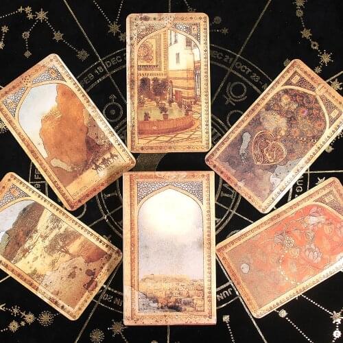 The Old Arabian Lenorma Tarot 39 Card Oil Paintings And Watercolours Romantic Style Antique Historic Arabia Card Game Deck Board
