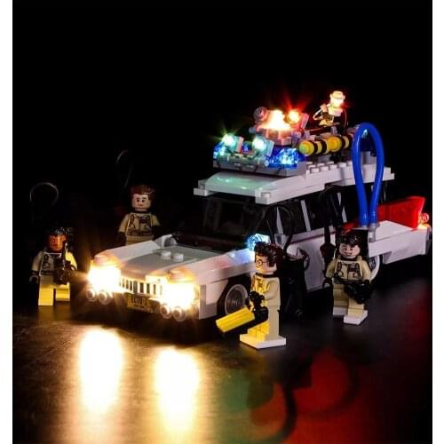 Light Kit for 21108 Led Light for Ghostbusters Ecto-1 Building Bricks Blocks Creator City 16032 Toys ( Light with Battery Box)