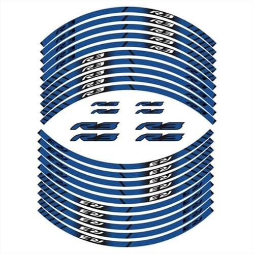 For YAMAHA R3 r3 R 3 LOGO Motorcycle Wheel Tire Decals Stickers Reflective Protection Decoration Motorbike Sticker High Quality