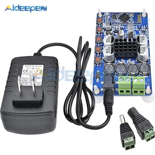 TDA7492P 25W+25W Bluetooth 4.0 Wireless Digital Audio Receiver Amplifier Board with 12V 2A Power Adapter TV Conversion Adapter