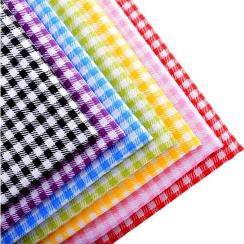 Thin Cotton Fabric Fat Quarters Tilda Cloth Quilting Scrapbooking Patchwork Fabrics Pattern 7pcs Ripstop Series BC 50x50CM