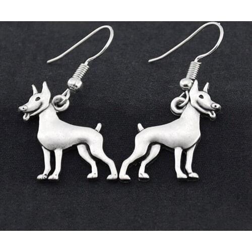 Vintage Doberman Long Dangle Earring Bohomian Brincos Dog Big Earings Fashion Jewelry Drop Earrings For Women Pendientes